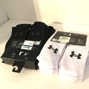 TWO (2) of UNDER ARMOUR Men's Performance Tech Crew Socks total of 6-Pack NWT